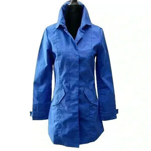 Scotch & Soda Trench  Coat Lightweight Utility Jacket Cotton Cobalt Blue XS NEW